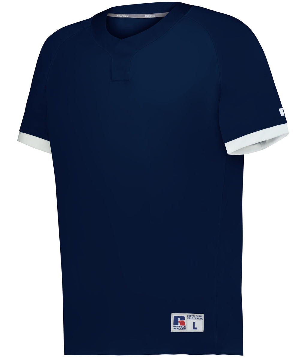 BASELINE COVERED PLACKET BASEBALL JERSEY - MOISTURE-WICKING