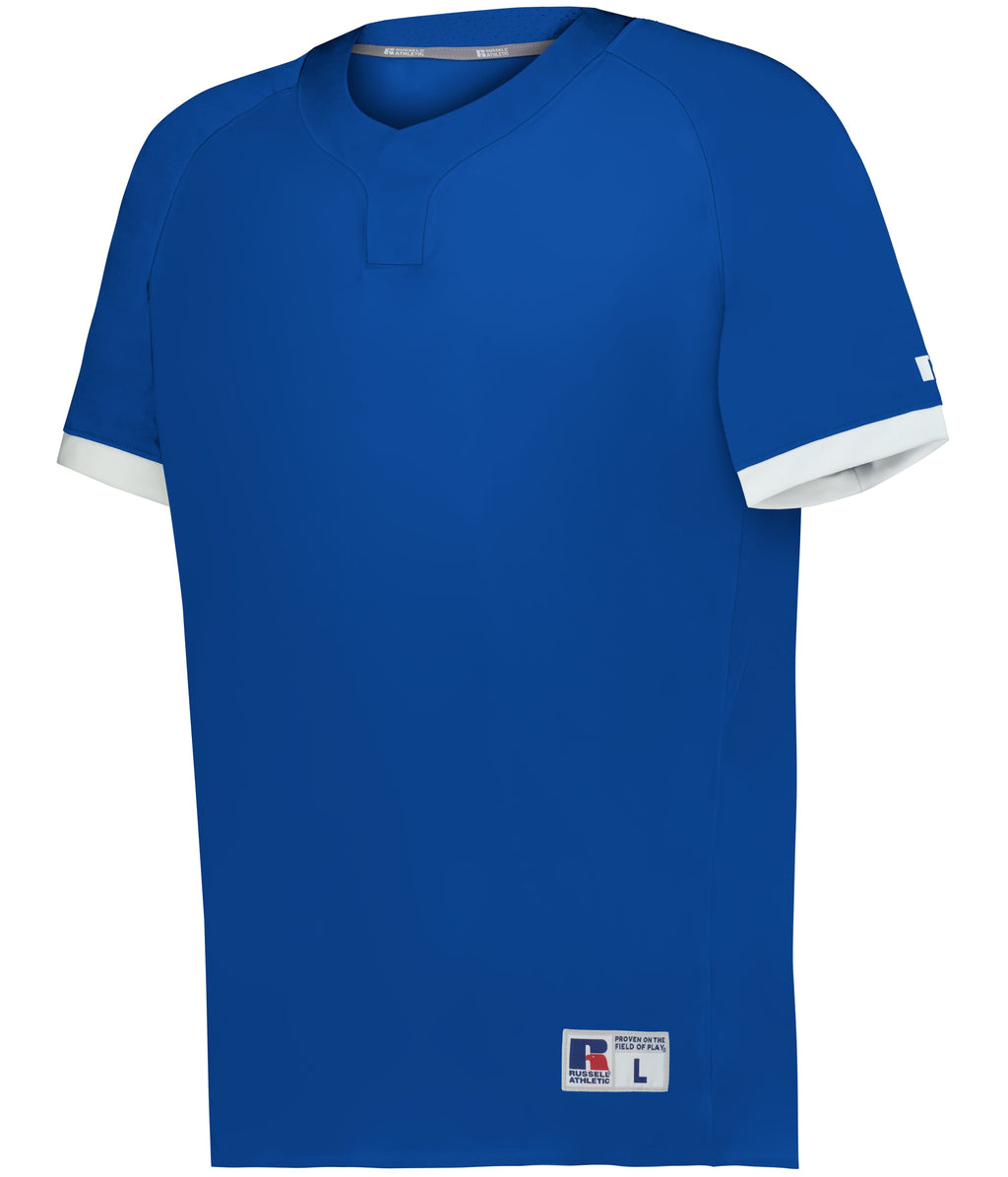 YOUTH BASELINE COVERED PLACKET BASEBALL JERSEY - MOISTURE-WICKING