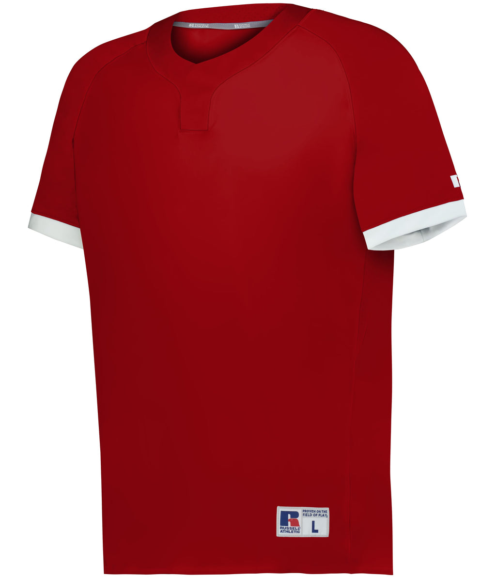YOUTH BASELINE COVERED PLACKET BASEBALL JERSEY - MOISTURE-WICKING