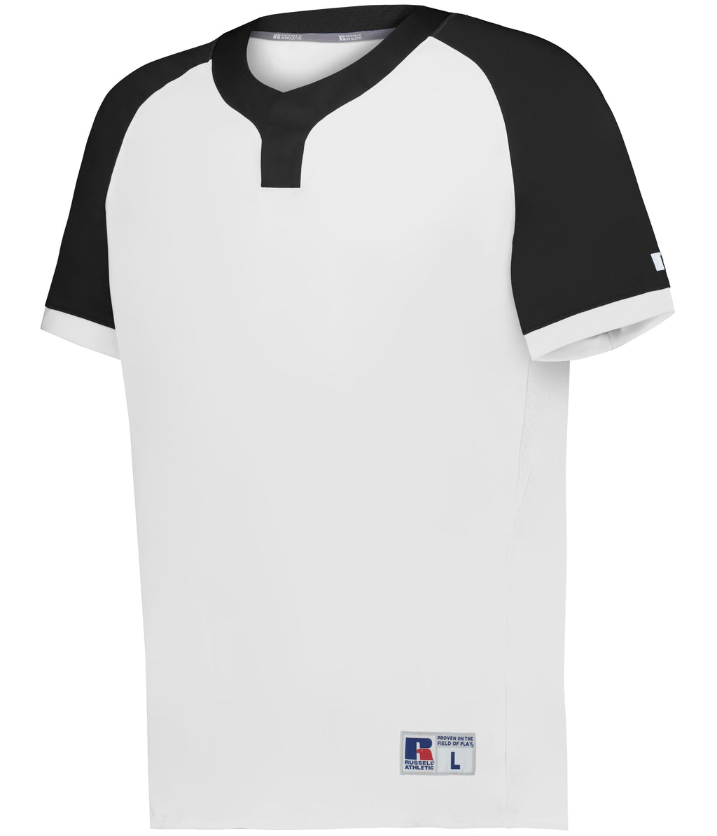 YOUTH BASELINE COVERED PLACKET BASEBALL JERSEY - MOISTURE-WICKING