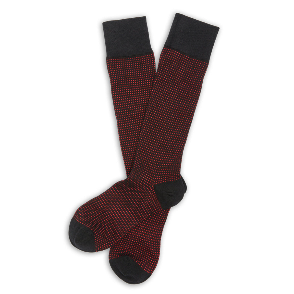 Red / Black Birdseye Dress Socks