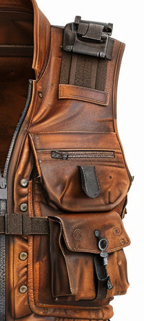 Rust Brown Men’s Special Military Distressed Leather Vest