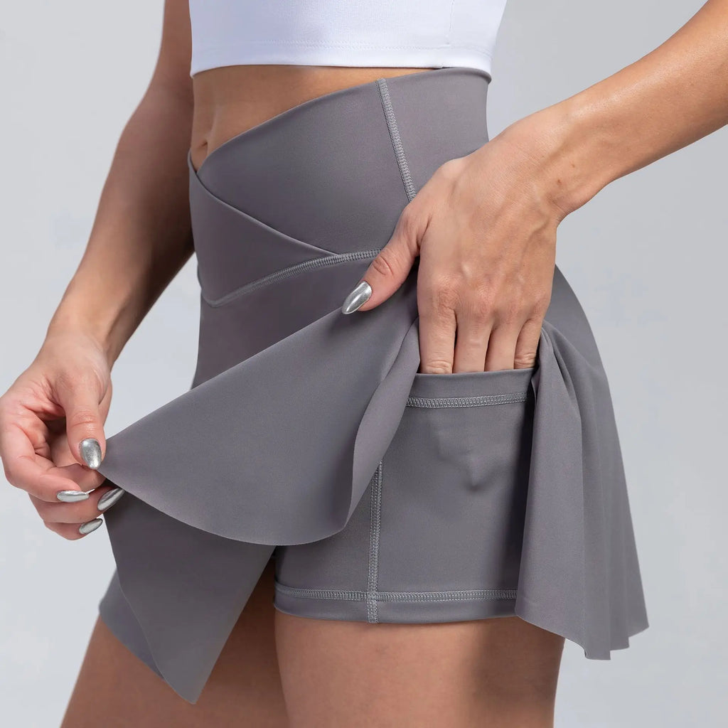 Women’s High Waist Pleated Tennis Skort with Pockets