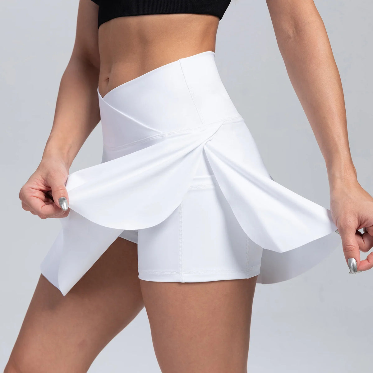 Women’s High Waist Pleated Tennis Skort with Pockets
