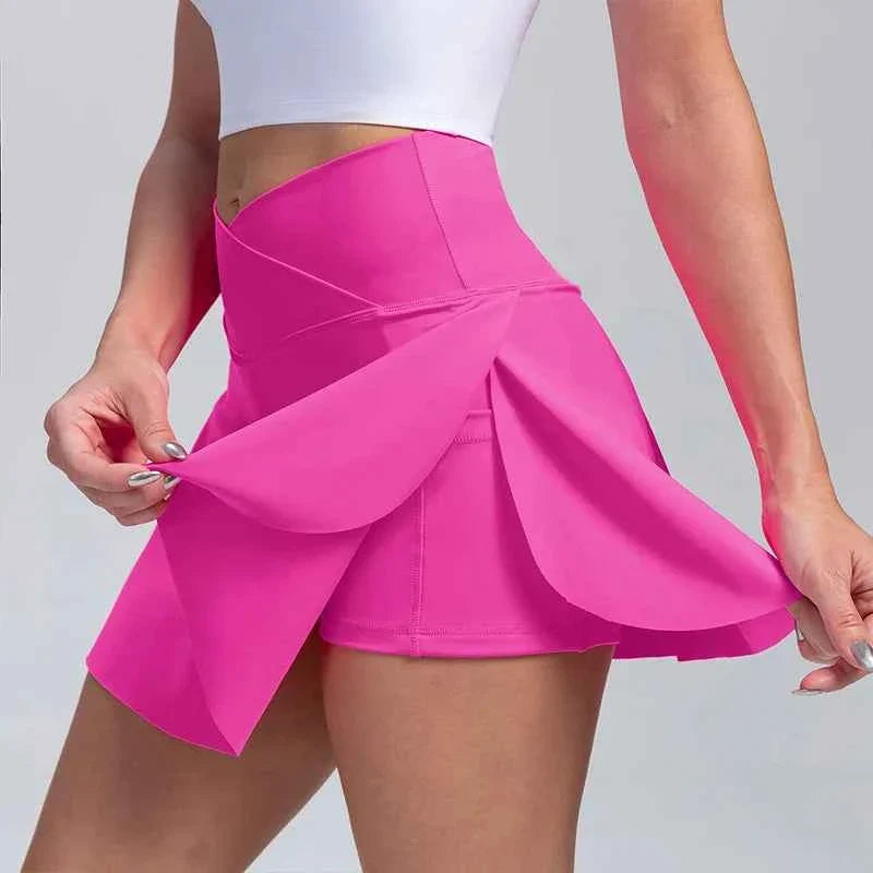 Women’s High Waist Pleated Tennis Skort with Pockets