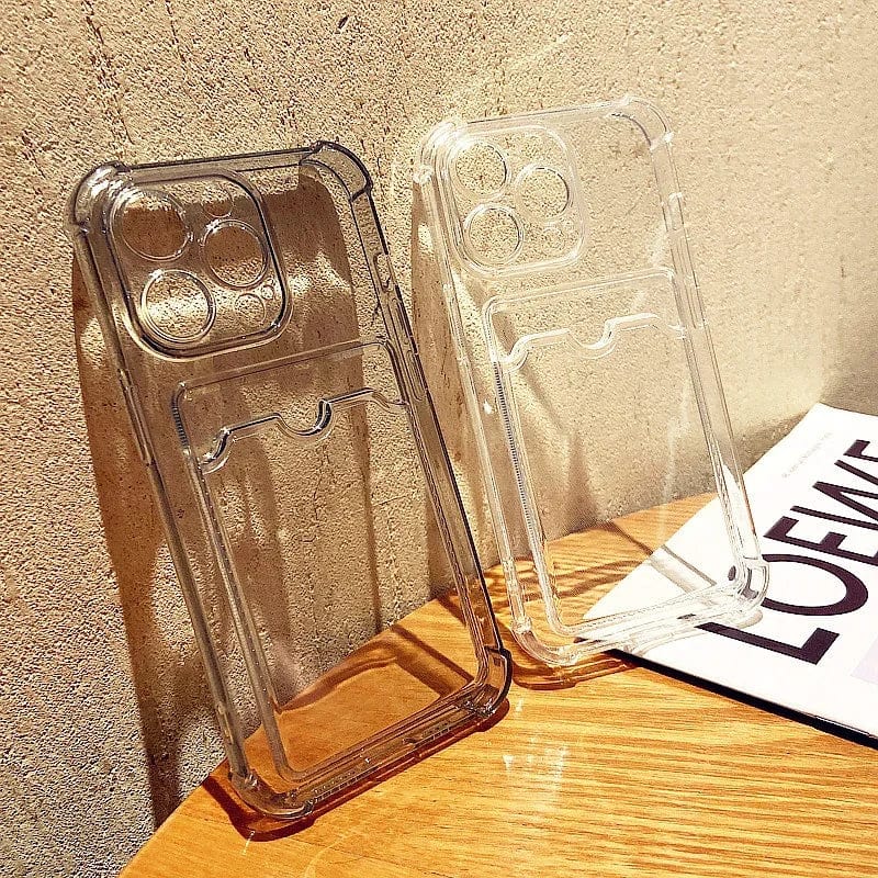 Transparent Card Slot Bag Holder iPhone Case