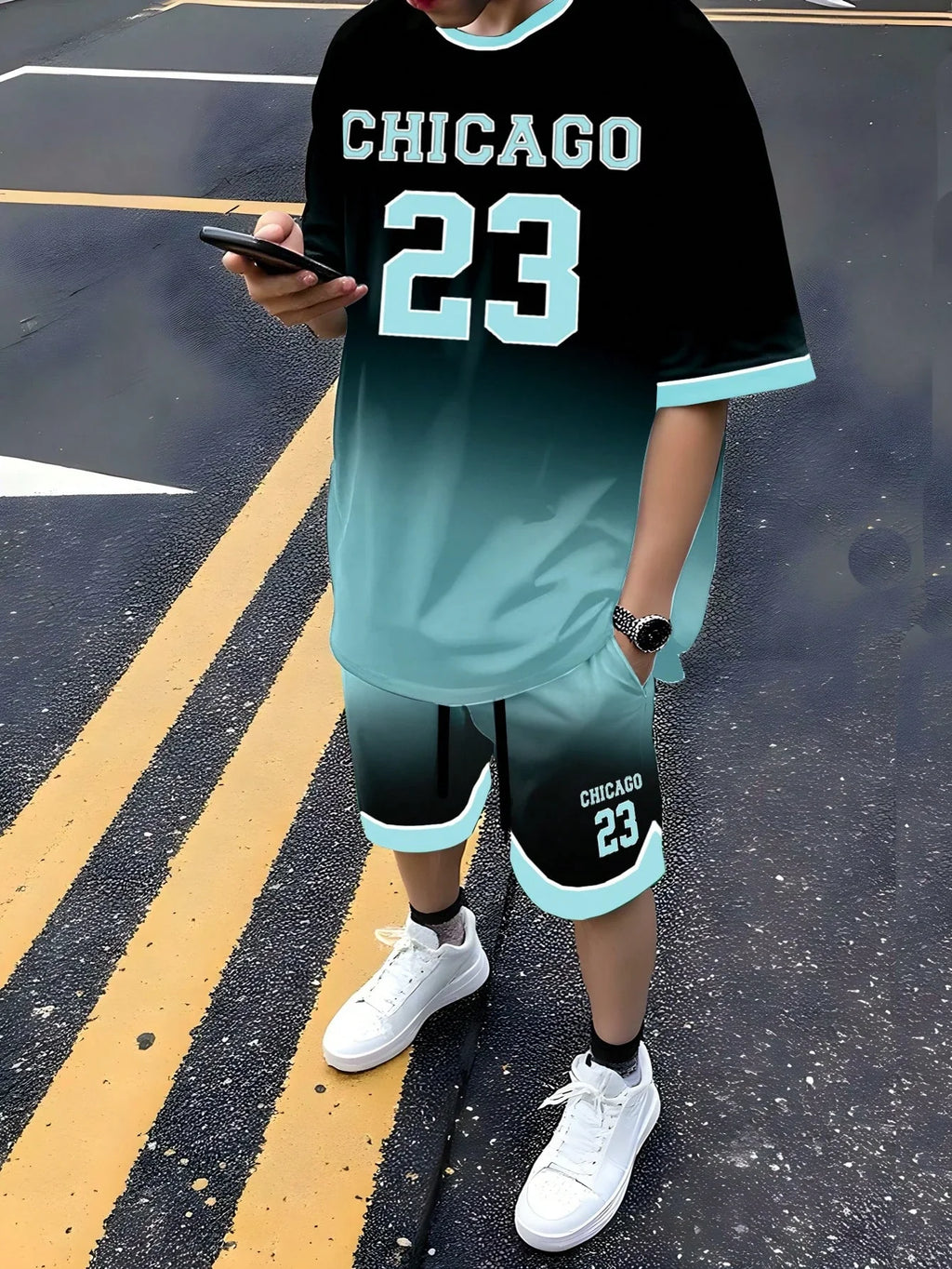 Men's Plus Size Basketball Clothing Set