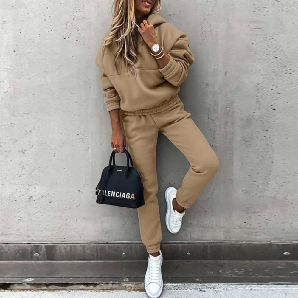 Women’s Casual Hooded Tracksuit 2 Piece Set