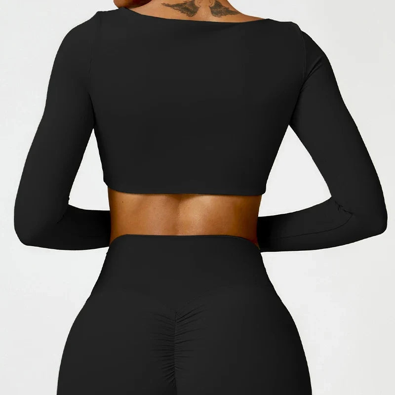 Hearuisavy Quick-Dry Yoga Crop Top