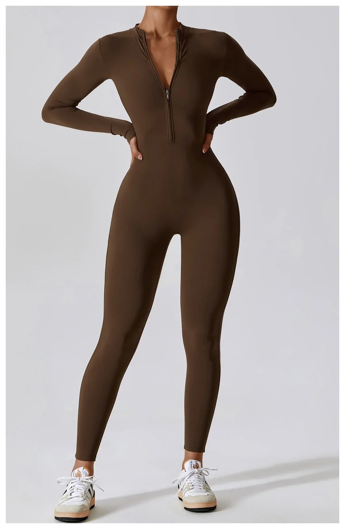 Yoga Jumpsuit Long Sleeved Zipper Rompers