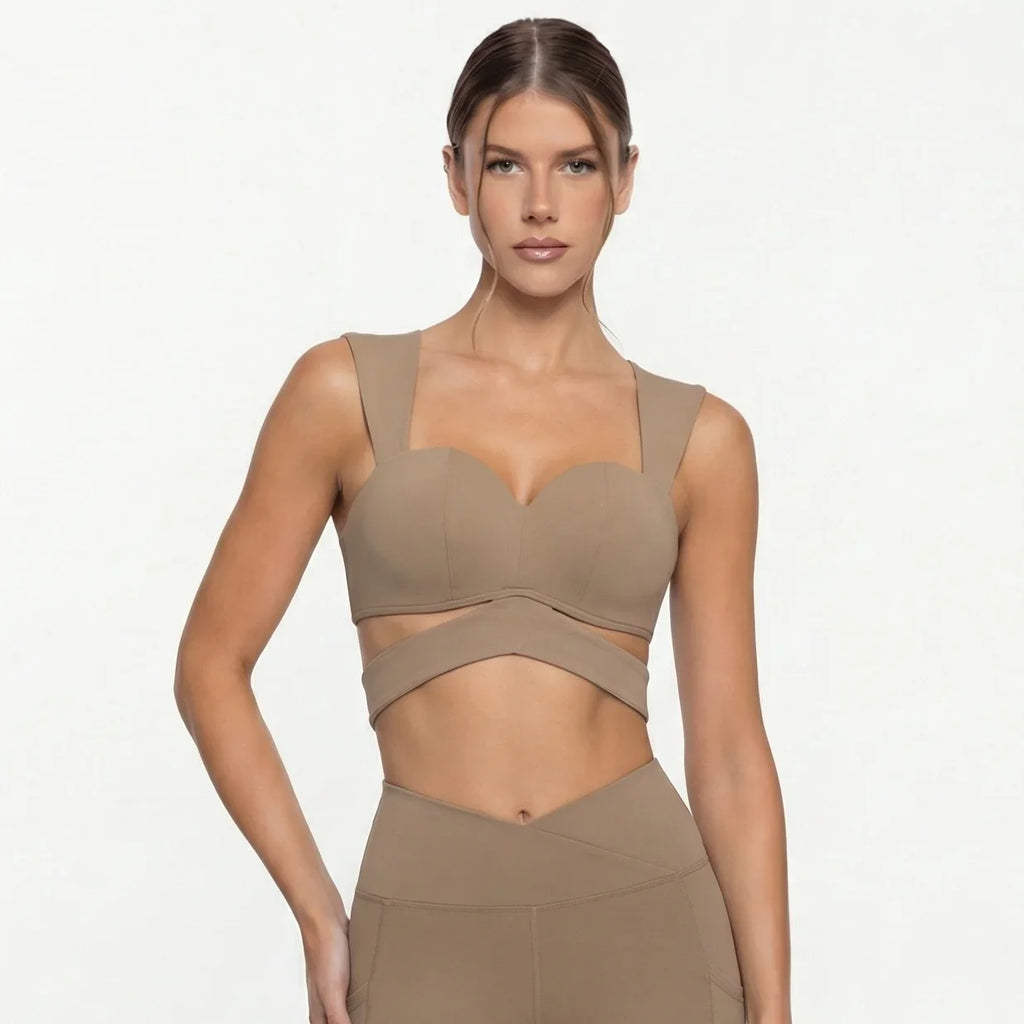 FUBEIKE Women’s Padded Yoga Bralette Top