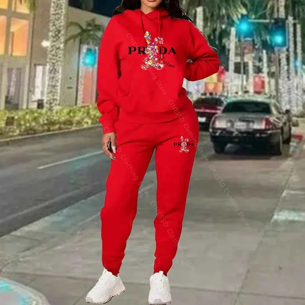 Women's Luxury Oversized Tracksuit 2-Piece Set