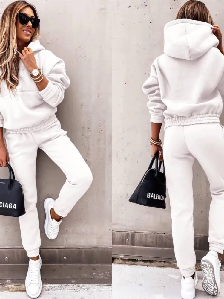 Women’s Casual Hooded Tracksuit 2 Piece Set
