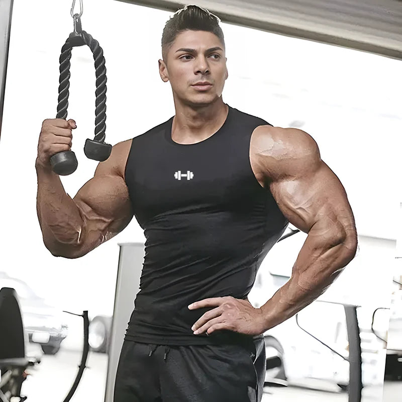 Men's Running Compression Tank Tops Quick Dry