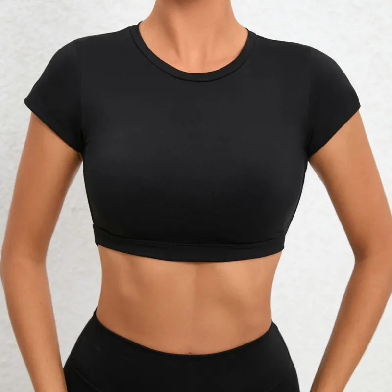 FlexiFit Women's Backless Crop Gym Top