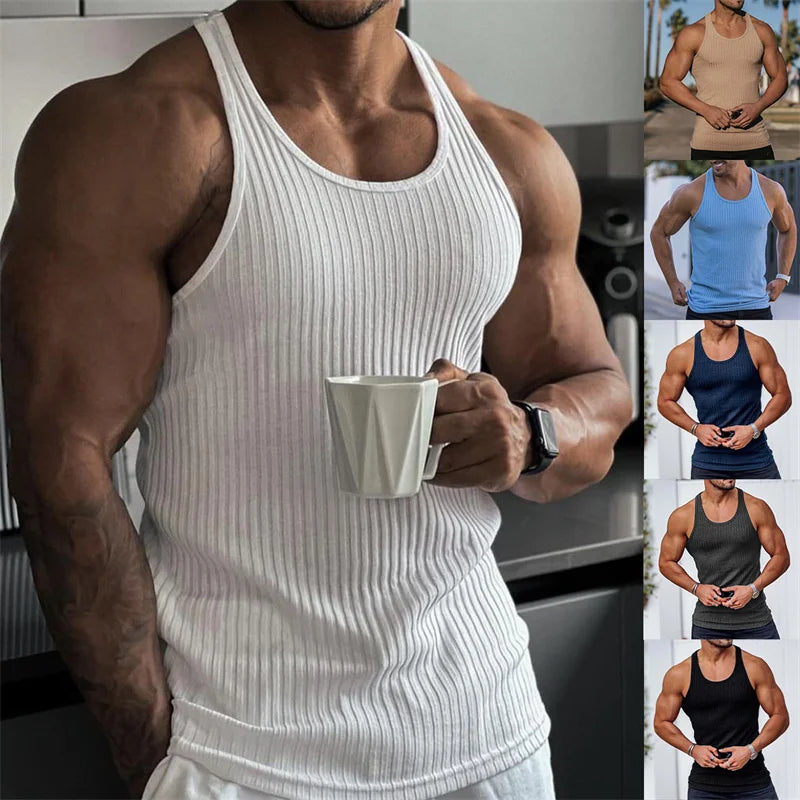 StriveFit Men's Stripe Gym Tank - Summer 2026