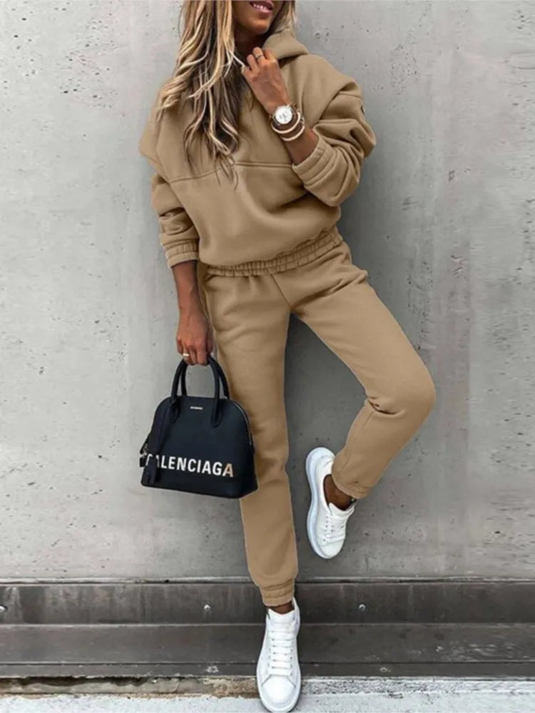 Women’s Casual Hooded Tracksuit 2 Piece Set