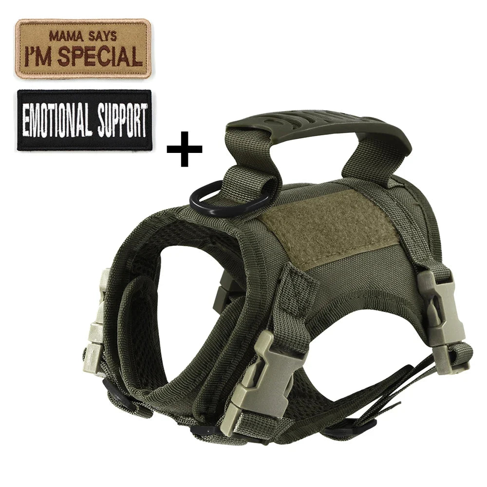 Tactical Cat Harness with 2 Patches Stickers Vest Harnesses