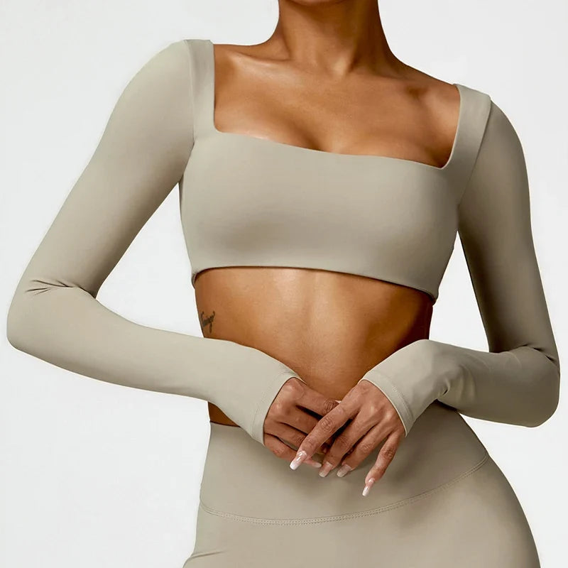 Hearuisavy Quick-Dry Yoga Crop Top