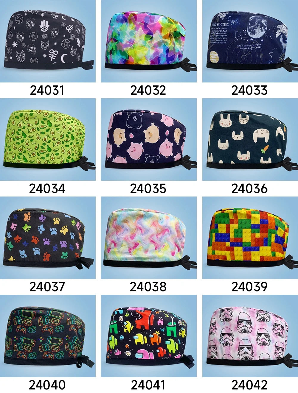 Cartoon Print Medical Scrub Cap