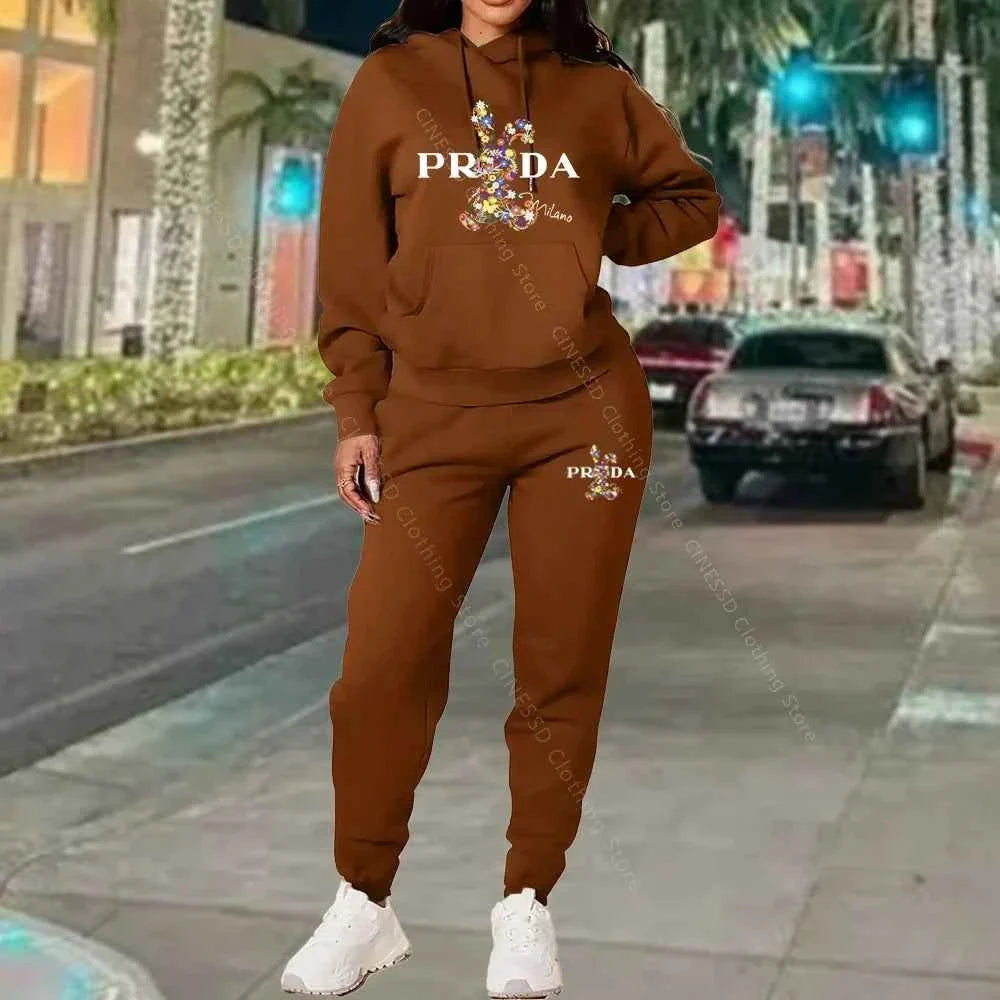 Women's Luxury Oversized Tracksuit 2-Piece Set