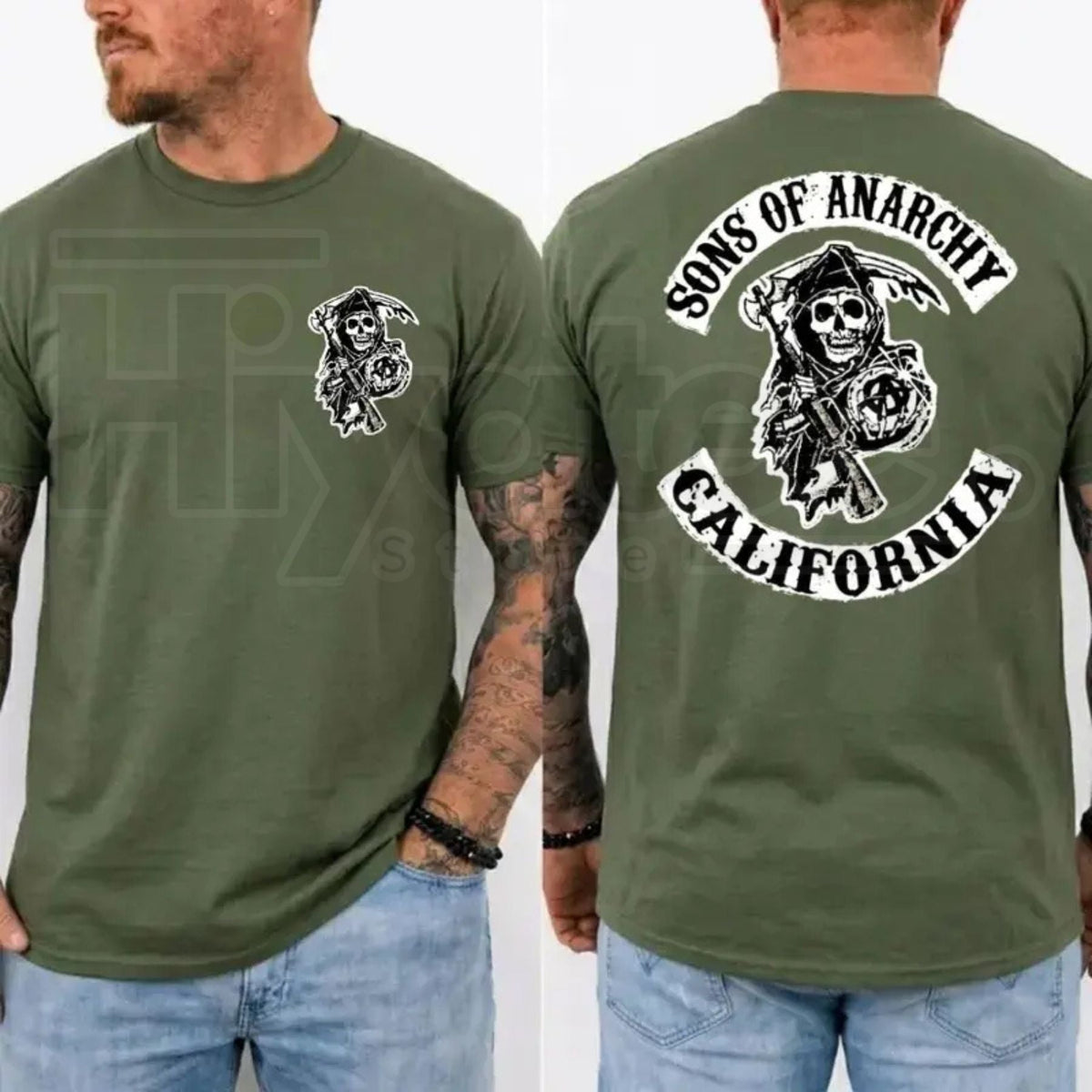 SOA Vintage Biker Graphic T-Shirt – Retro Jax Teller Motorcycle Club Fan Tee