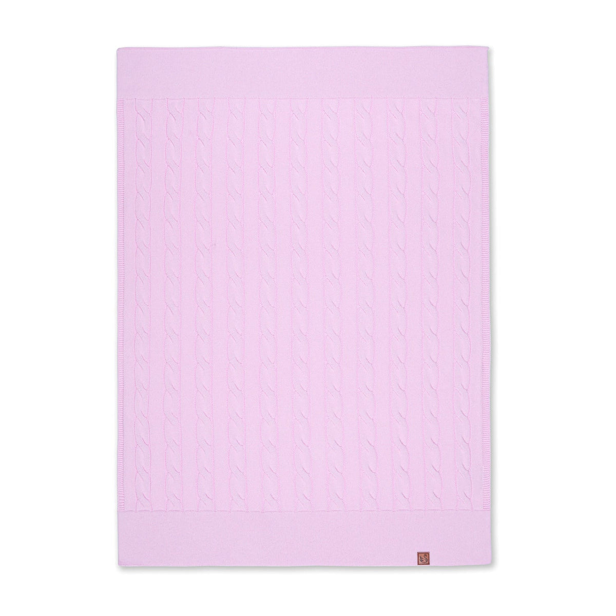 Cable Knit Baby Blanket in Lilac