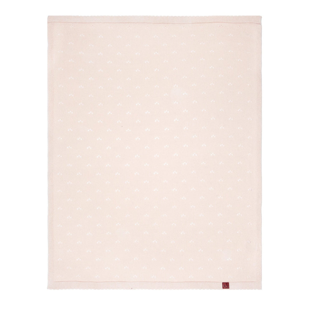 Pointelle Baby Knit Blanket in Beige