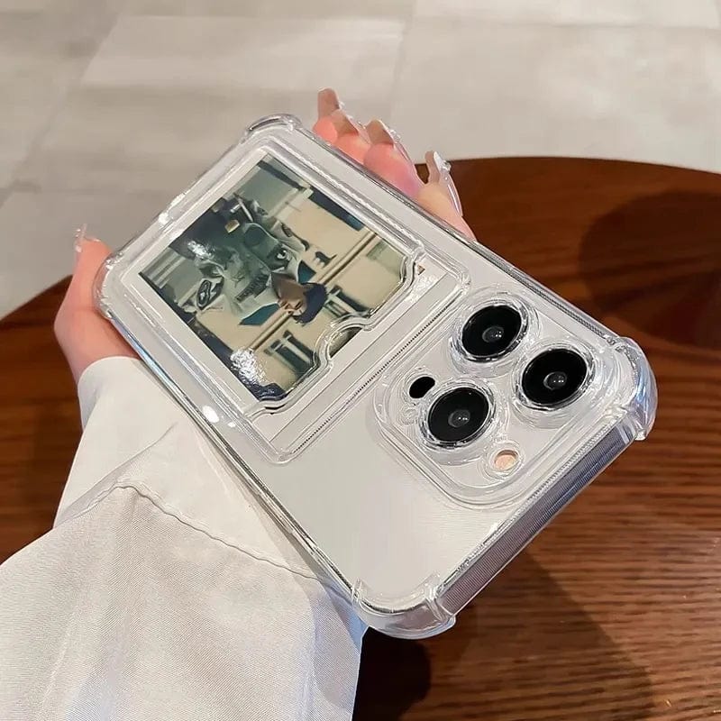 Transparent Card Slot Bag Holder iPhone Case