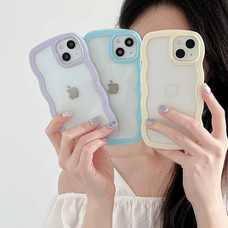 Soft Wavy Lines iPhone Case