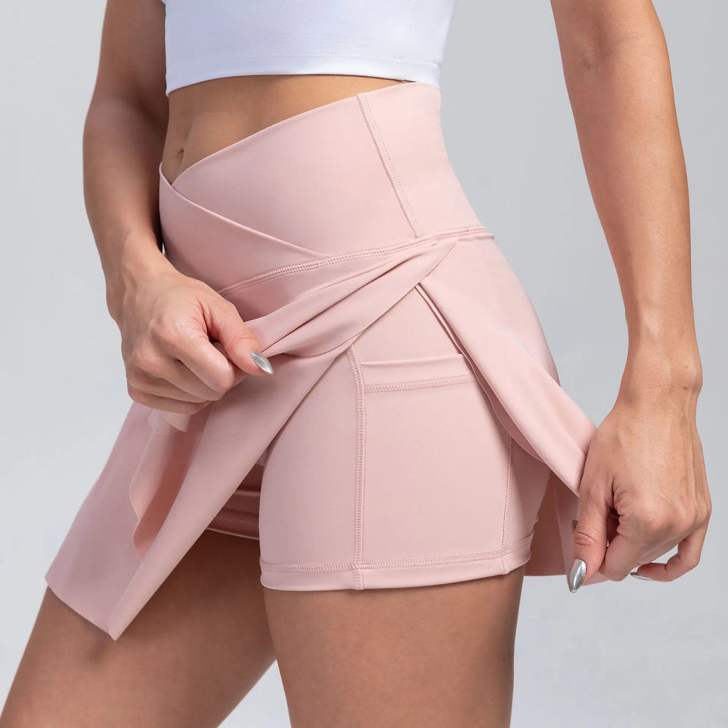 Women’s High Waist Pleated Tennis Skort with Pockets