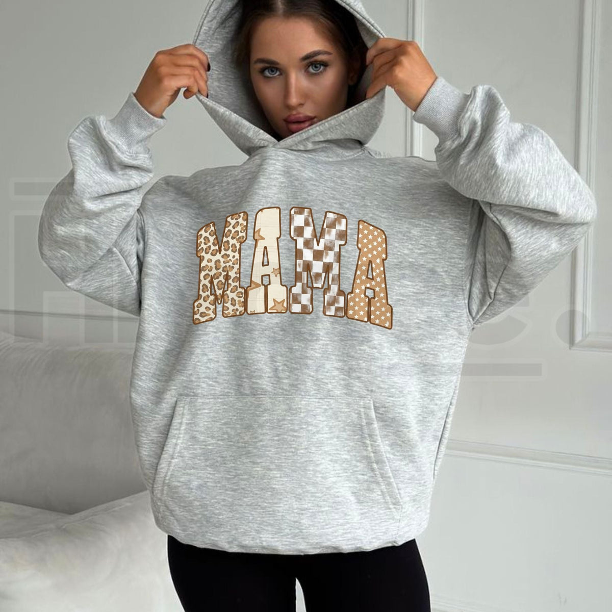 Saturday Cheetah Star Mama Blush Hoodie – Cute Animal Print Graphic Pullover Sweatshirt