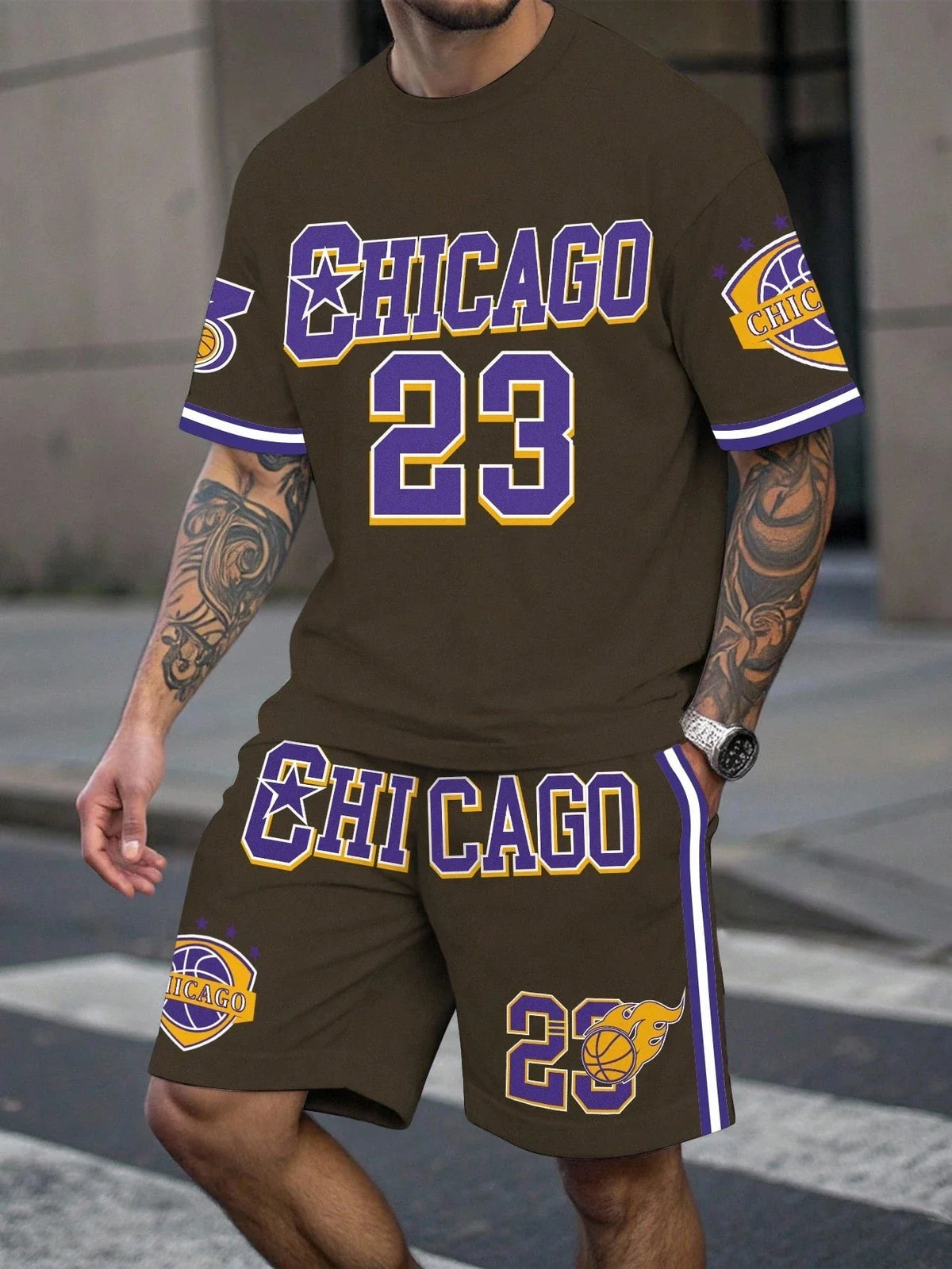 Men's Plus Size Basketball Clothing Set