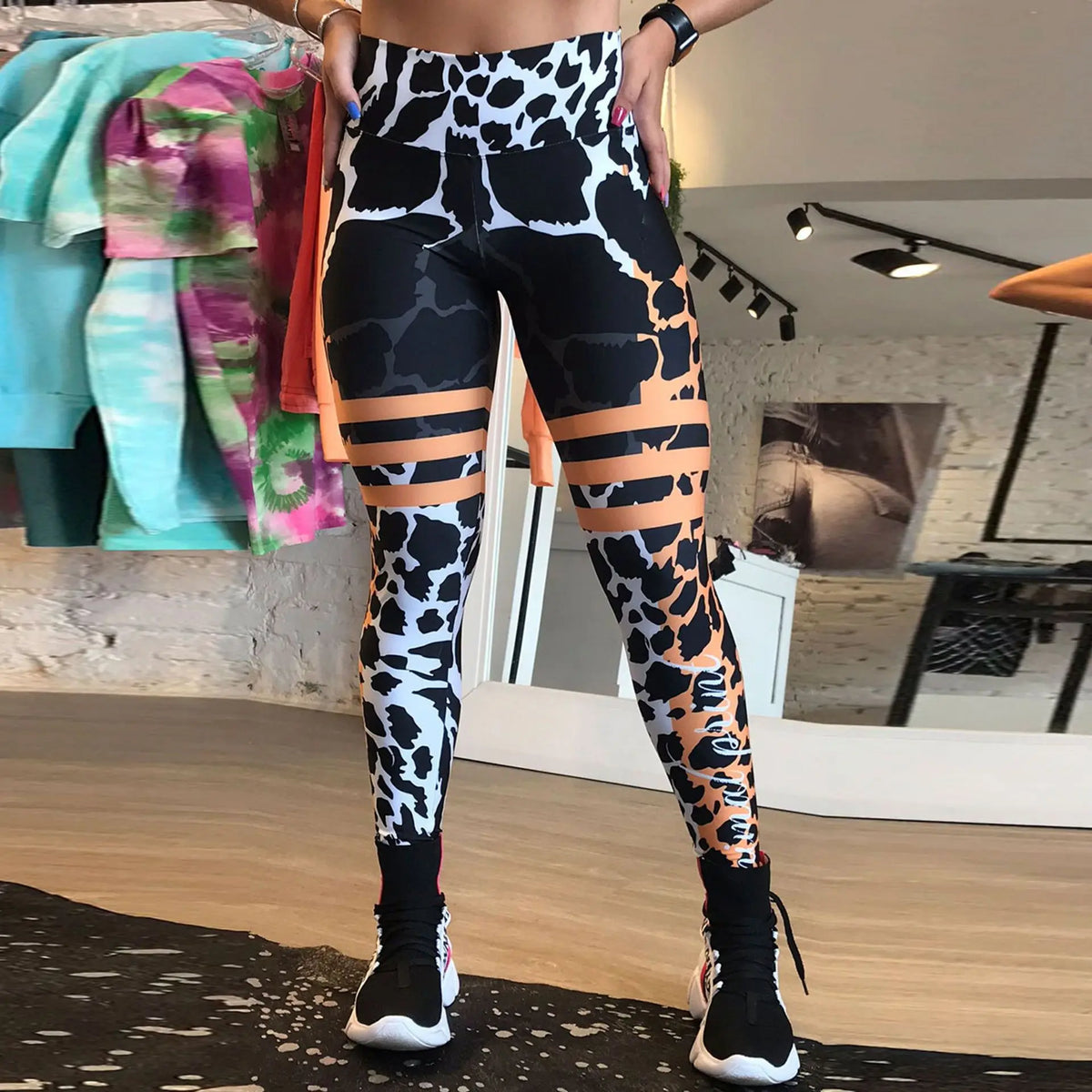 Leopard Luxe 3D Push-Up Fitness Leggings