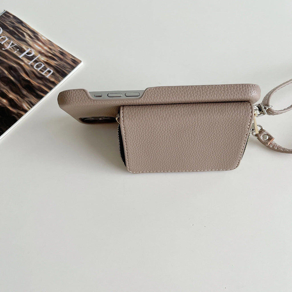 Luxury Crossbody Wallet Leather iPhone Case