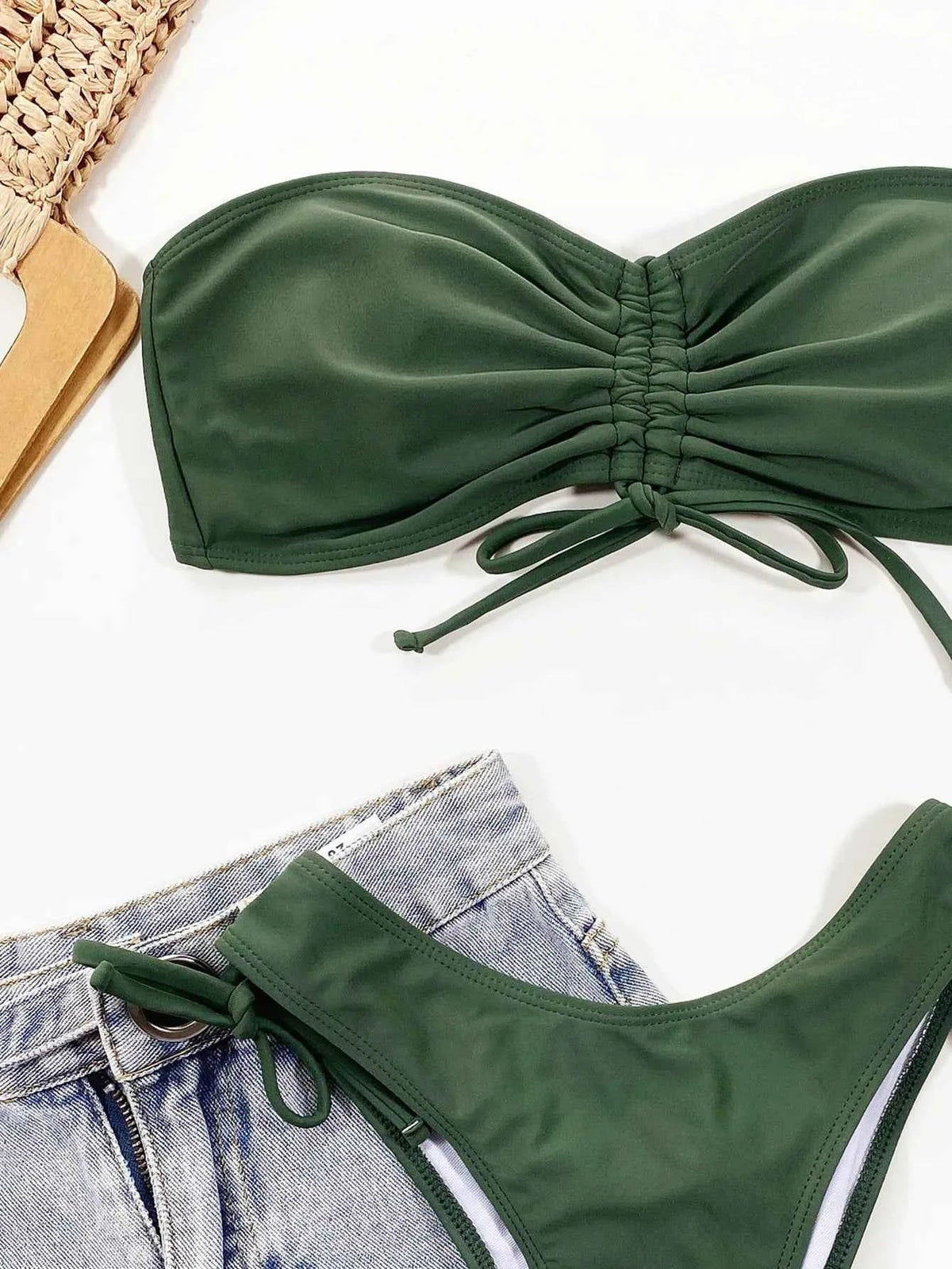 Backless Push Up High Waist Bikini Swimsuit