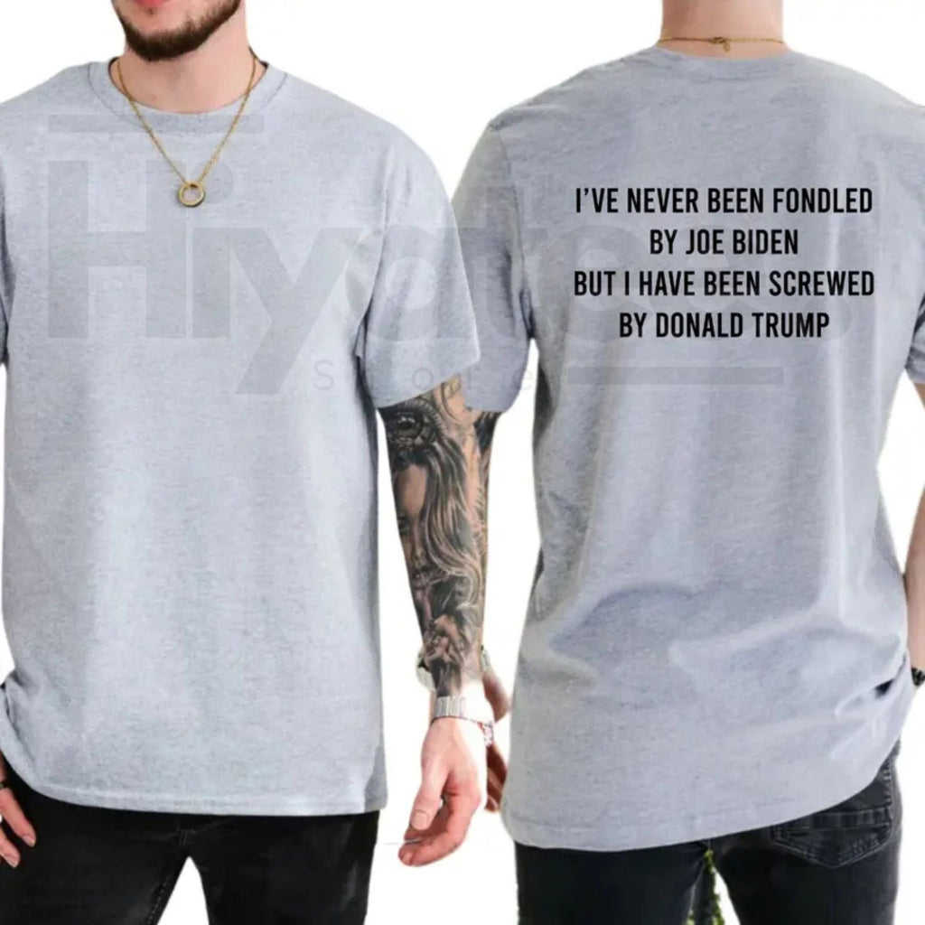 Screwed By Donald Trump T-Shirt – Funny Sarcastic Political Humor Tee, Liberal & Democrat Anti-Trump Shirt