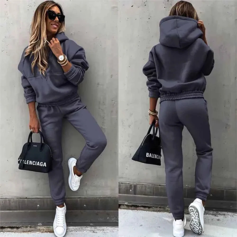 Women’s Casual Hooded Tracksuit 2 Piece Set
