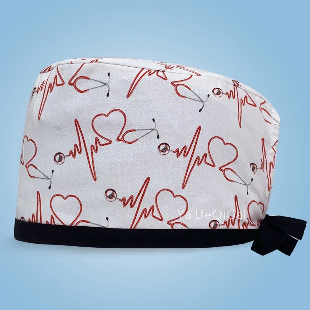 Cartoon Print Medical Scrub Cap