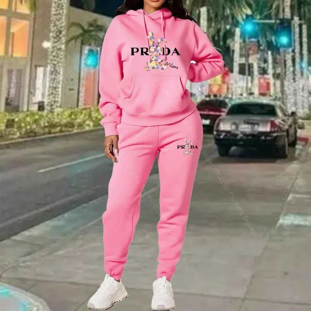 Women's Luxury Oversized Tracksuit 2-Piece Set
