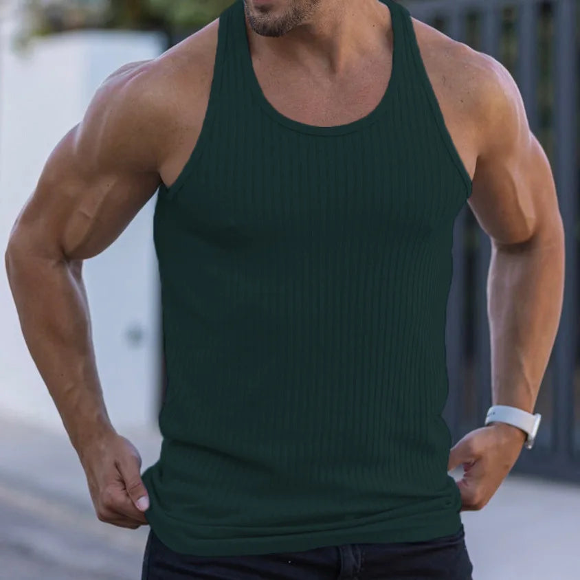 StriveFit Men's Stripe Gym Tank - Summer 2026