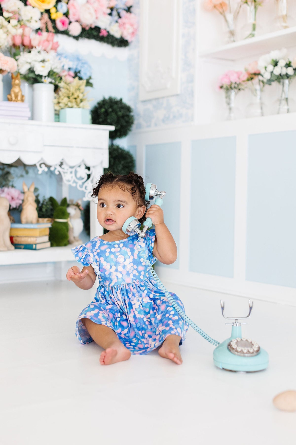 Shimmer & Shine Flutter Sleeve Twirl Dress