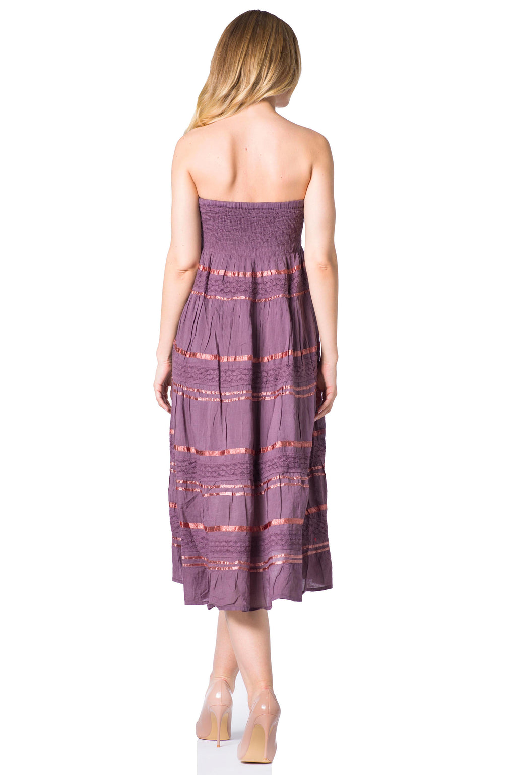 Sakkas Lace and Ribbon Peasant Boho Skirt
