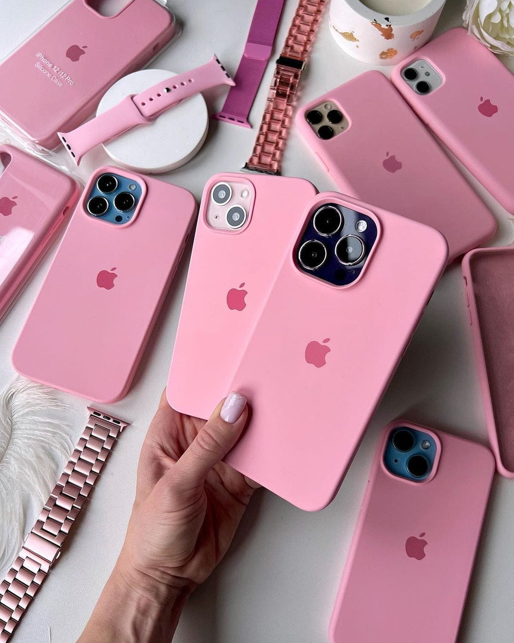 iPhone Silicone Case (Candy Pink)