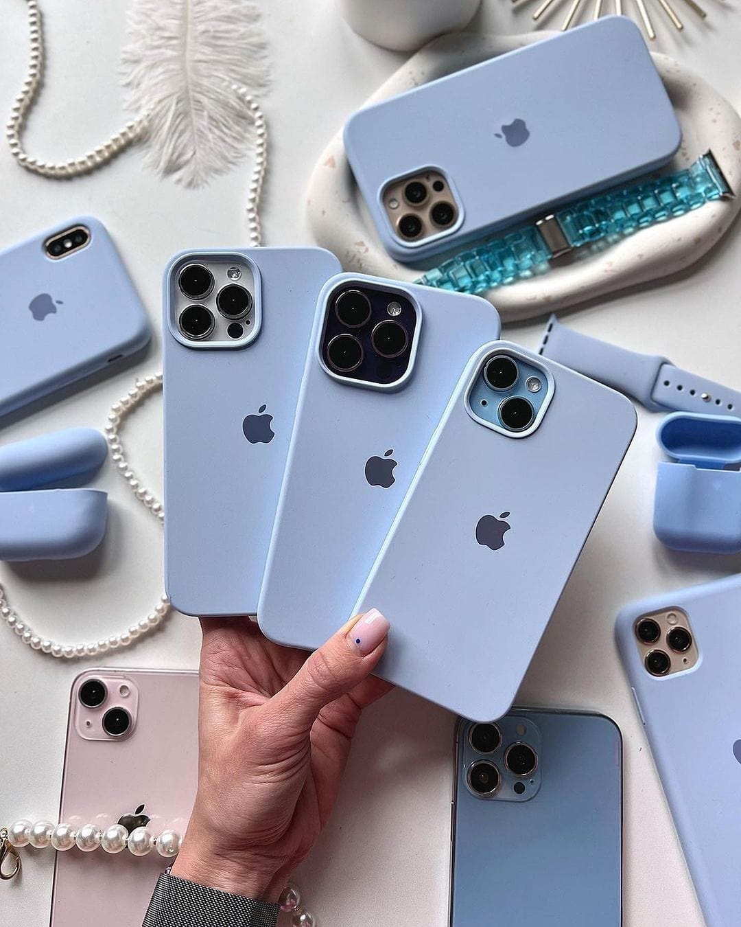 iPhone Silicone Case (Sky Blue)
