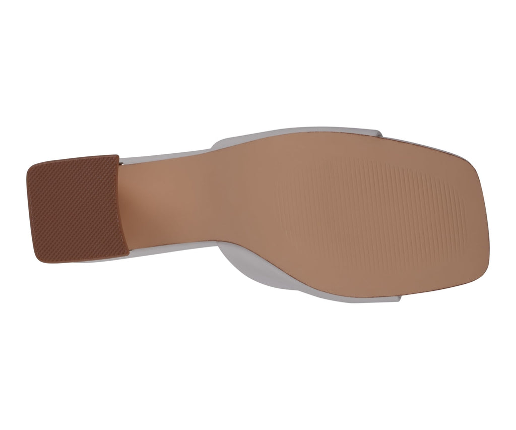 Women's Soho White Square Toe Heeled Sandals