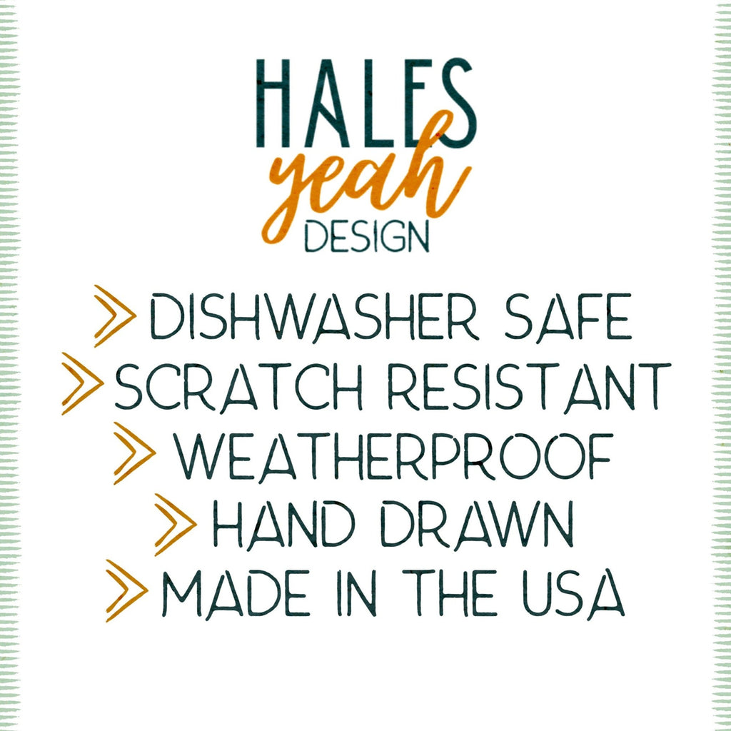 Hales Yeah Design Later Gator Sticker ~3" at Longest Edge
