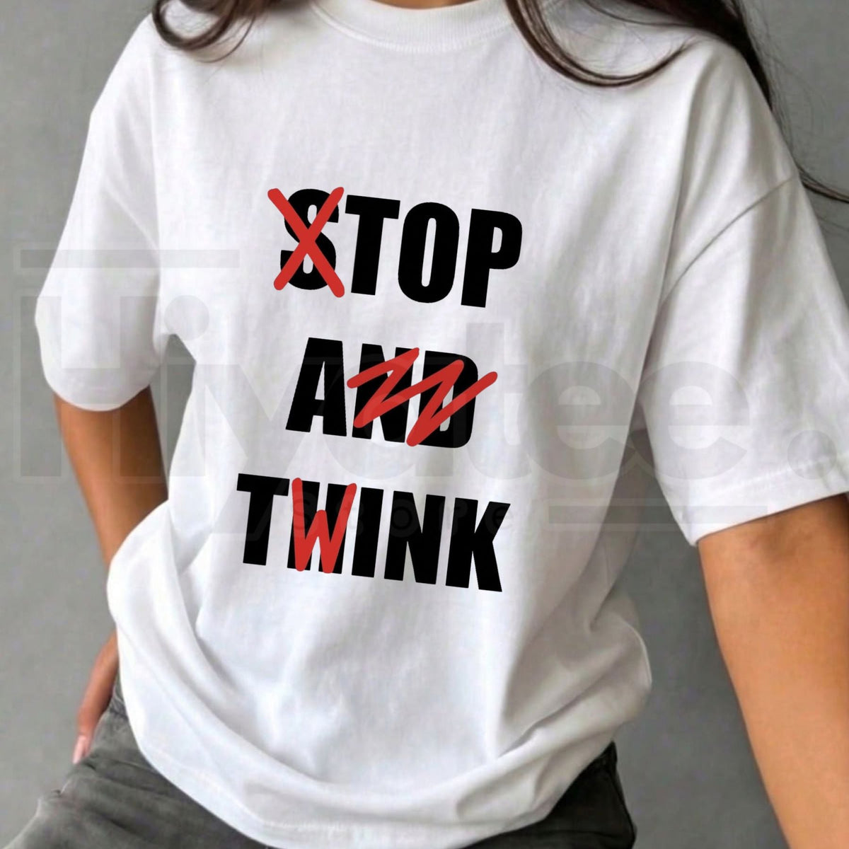 Stop and Think Funny T-Shirt – Humorous Graphic Tee