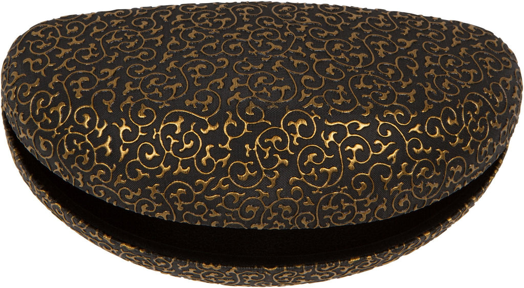 Sakkas Large Clamshell Filigree Embossed Hard Sunglasses Case
