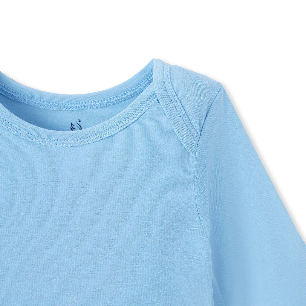 Long Sleeve Baby Bodysuit in Blue Bell